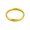 Pulseira Sólida Tradicional Cor Dourada Sutra do Dharma com Superfície Lisa, Cor Duradoura e Ouro Areia Imitação para Mulheres