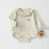 Roupas de Bebê Primavera Outono Algodão Puro Manga Longa Body Roupas de Outono para Bebê Menina Bebê Princesa Super Fofo Bebê e Criança Pequena Passeio Outono