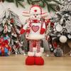 Decorações de natal desenho animado tricotado velho boneca telescópica enfeites de boneca postura em pé boneca janela vestido adereços