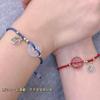 Sacude el sonido de manos rápidas con una bendición llena de fresa Cristal hebilla de la paz cuerda roja tejida pulsera de amor femenina novias regalo de pareja