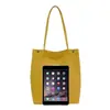Bolsa Feminina 2026 Novo Estilo Fresca e Simples Bolsa de Lona de Grande Capacidade Bolsa de Ombro Feminina Bolsa de Mão para Estudante Bolsa de Lona Espessada