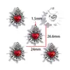 DIY Aleación de Goteo de Aceite Estilo Gótico Retro Colgante de Corazón con Alas Cruz Colgante para Pulsera Llavero W644