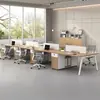 Pantalla de escritorio de oficina minimalista moderna estación de trabajo escritorio de computadora para empleados estación de trabajo para varias personas combinación de muebles para puestos de empleados
