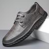 Sapatos de couro masculinos outono novos negócios casuais crocodilo padrão sapatos masculinos couro macio sola macia feito à mão online pai sapatos de condução na moda