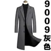 Abrigo de lana de estilo europeo para otoño e invierno, cruzado, para hombre, abrigo largo ajustado de estilo coreano, abrigo de lana engrosado para hombre