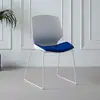 Silla de entrenamiento simple con cojín de asiento suave ergonómico y respaldo, adecuada para recepción y negociaciones, silla de oficina apilable
