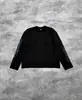 Estilo Retro Americano Moda Callejera Holgada Doble Manga Estampado en Inglés Estilo Ins Cuello Redondo Casual Manga Larga Camiseta Al Por Mayor