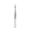 Pinzas para Cejas de Acero Inoxidable con Punta Plana para Venta al por Mayor, Pinzas Inclinadas Antideslizantes, Herramientas de Belleza para Dar Forma y Depilación de Cejas
