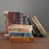 Libro Falso Nostálgico Retro Decoración de Libros Adornos Sala de Estar Gabinete de Vino Decoración Suave Modelo de Habitación Decoración Accesorios para Disparos