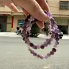 Pulsera Aurora Púrpura Natural con Pulsera de Amatista Joyería de Amatista Cuentas Regalo