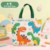 Bolsa de Lienzo para Souvenir de Cumpleaños Infantil Bolsa de Lienzo de Monstruo con Bola de Pelo de Elfo de Dibujos Animados Bolso de Mano con Patrón Divertido de Dibujos Animados