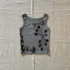 Novedades Invierno 2025 Chaleco de Moda Callejera para Mujer con Botones y Diseño Estampado, Ropa Transfronteriza Europea y Americana