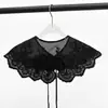 Cuello de muñeca reductor de edad estilo coreano, cuello falso de doble capa de organza con forro bordado, chal decorativo para vestido exterior de primavera y verano