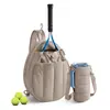 Nueva Bolsa de Tenis de Plumas para Exteriores Portátil 2 Piezas Bolso Cruzado de Tenis con Bolsa para Botella de Agua de 40 oz Bolso Cruzado para Raquetas