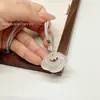 2026 Venta Caliente Piedra Ojo de Gato Nube Auspiciosa Candado Colgante de Collar Ojo de Gato Rosa Candado Ruyi Colgante de Collar Transmisión en Vivo Venta Directa de Fábrica