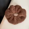 Goma para el pelo de felpa Otoño e Invierno Estilo Coreano Oversize Dulce Goma Gruesa Sencilla Goma para Moño