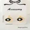 Estación Independiente Venta Caliente Cobre Microincrustación Joyería para Mujer Aceite Goteante Ojos de la Suerte Aretes Aretes Creativos Personalizados Suministro Transfronterizo
