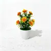 Suministro directo del fabricante: Macetas de Flores Artificiales con 9 Flores de Ceiba Simuladas, Adornos Pequeños de Plantas Verdes Artificiales, Suministro Directo Transfronterizo