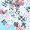 Nueva Serie de Trébol de Cuatro Hojas Botón Accesorios de Resina Material de Pegamento Cremoso DIY Pulsera Superior Decoración de Sombrero Pantalones