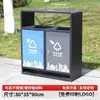Lixeira externa de aço inoxidável para uso comercial em ruas, lixeira de grande porte para áreas cênicas e parques