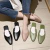 Nuevos mocasines de celebridad de Internet moda ropa exterior zapatillas sin cordones sandalias zapatos Muller puntera cerrada zapatillas de mujer venta al por mayor de fábrica