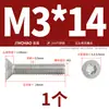 Tornillos de Acero Inoxidable 304 Cabeza Plana Avellanada con Cabeza Torx y Columna Tornillos Antirrobo M2 M2.5 M3 M4 M5 M6 M8 M10Mm