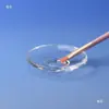 Prato de Sabor de Cristal, Prato de Vidro, Prato de Vinagre, Saboneteira, Tigela Pequena, Copo de Água, Copo de Cristal para Nail Art, Tigela de Copo de Óleo Essencial Essencial para Salão de Beleza