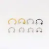 Joyería para piercing de acero inoxidable Anillo de herradura en forma de C Pendientes Anillo para la nariz Anillo para el labio Anillo para el pezón Venta caliente transfronteriza Body piercing europeo y americano