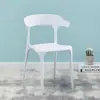 Cadeira de Plástico tipo Trombeta Simples para Mesa de Jantar Encosto Banco Encosto de Cadeira Doméstico Nórdico Cadeira de Jantar Adulto Espessada Moderna