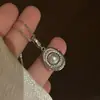 Colgante de Perla de Agua Dulce Atractor de Fortuna con Broche Universal, Compatible con Cadena de Bebé, Collar Vintage Francés Chapado en Oro de 14K