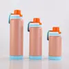 Botella de agua térmica de acero inoxidable 304, nueva, transfronteriza, portátil con asa, diseño temático del espacio, adecuada para actividades al aire libre, senderismo y deportes