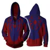 Serie Universo Paralelo Red de Araña Transfronteriza Estampado Digital Otoño Cárdigan para Hombre Cremallera Exterior Sudadera