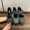 Zapatos Mary Jane planos estilo tweed, de aspecto de hada, forrados de felpa, con plataforma para aumentar la altura, de punta cuadrada para mujer, colección otoño/invierno 2025, de suela gruesa, zapatos mullidos y mocasines