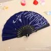 Ventoinha de Plástico Leque Dobrável Estilo Chinês Feminino Estudante Verão Traje Antigo Leque Dobrável Venda por Atacado Leque Dobrável para Performance de Dança
