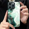 Aplicável à Capa de Vidro Temperado Apple 18PRO 17PROMAX Capa Protetora Degradê iPhone16 Textura de Mármore 17E