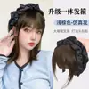 Franja Falsa para Mulheres, Faixa de Cabelo para Testa, Franja de Ar, Cabelo Humano Real, Franja Integrada Natural Tipo Nuvem, Franja de Faixa de Cabelo