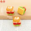 Omelete Fluido Multi-Camadas Hambúrguer Brinquedo Alimentício DIY Cola de Creme Resina Acessórios para Joias Pingente de Gotejamento de Óleo Ornamento