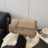 Bolso de Hombro Retro Simple y Moderno para Mujer, Nuevo Bolso Casual de Axila para Viajar, Bolso Cruzado Cuadrado Pequeño Estilo Francés con Hebilla de Candado para Viajar