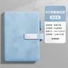 Cuaderno A5 Logo Personalizado Libro de Registro de Reuniones de Oficina para Negocios Cubierta de Cuero Suave con Hebilla Cuaderno Diario para Adultos