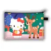 Nuevo Monedero Grande de Navidad de Hello Kitty para Niños, Bolso de Mano con Asa Larga de Gran Capacidad para Cosméticos, Lindo Bolso Cruzado