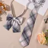 Jk Small Tie Preto Feminino Estilo Universitário Uniforme Gravata Borboleta Xadrez Camisa Sem Gravata Acessórios Decorativos Menina