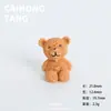 Figuritas de Animales Lindos de Resina Color Sólido Oso Sentado Accesorios DIY Adornos Hechos a Mano Colgantes para Funda de Teléfono