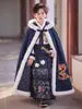 Saludo de Año Nuevo Hanfu Falda Ma Mian para Niños Disfraz de Rendimiento Unisex Estilo Chino Nuevo Estilo Nacional Antiguo Conjunto Terciopelo Plus Grueso