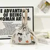Bolsa de Algodão Colorida para Revenda Bolsa para Almoço do Trabalho Bolsa Lancheira para Estudante Bolsa para Miudezas Bolsa de Mão Bolsa para Armazenamento de Cosméticos
