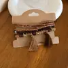Accesorio de Vacaciones: Pulsera Multicolor de Cuentas de Cristal y Perlas de Arroz de Múltiples Capas, Joyería de Mano Bohemia Lujosa y de Alta Gama