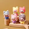 Adorable Gato Corazón Peluche Flocado Pera Llavero Colgante Adorno de Escritorio Caja Sorpresa Bolsa Sorpresa Mayoreo