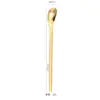 Cuchara mezcladora Yuanbao acero inoxidable 304 cuchara pequeña cuchara para miel café mango largo cuchara para hielo cuchara para condimentos cuchara pequeña creativa