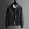 Chaqueta para Hombre 2023 Nueva Primavera y Otoño Chaqueta de Solapa de Ante para Hombre Top Casual Versátil Moderno