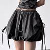 Saia Short com Cintura Elástica Design Coreano para Mulheres Verão 2025 Nova Moda Versátil Saia Calça Saia Curta Tendência