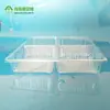 Fábrica de Qingdao personalizada caja de soporte de blíster de embalaje de pastel de luna de 4 granos personalizada soporte interior dorado para pastel de luna rectangular de cuatro compartimentos